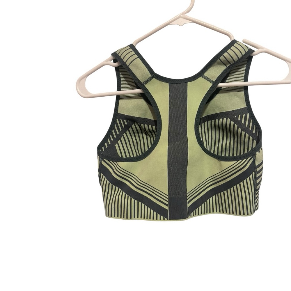 Nike Fenom Sports Bra Racerback Women Size Large Green Grey Compact Compression - Picture 2 of 4